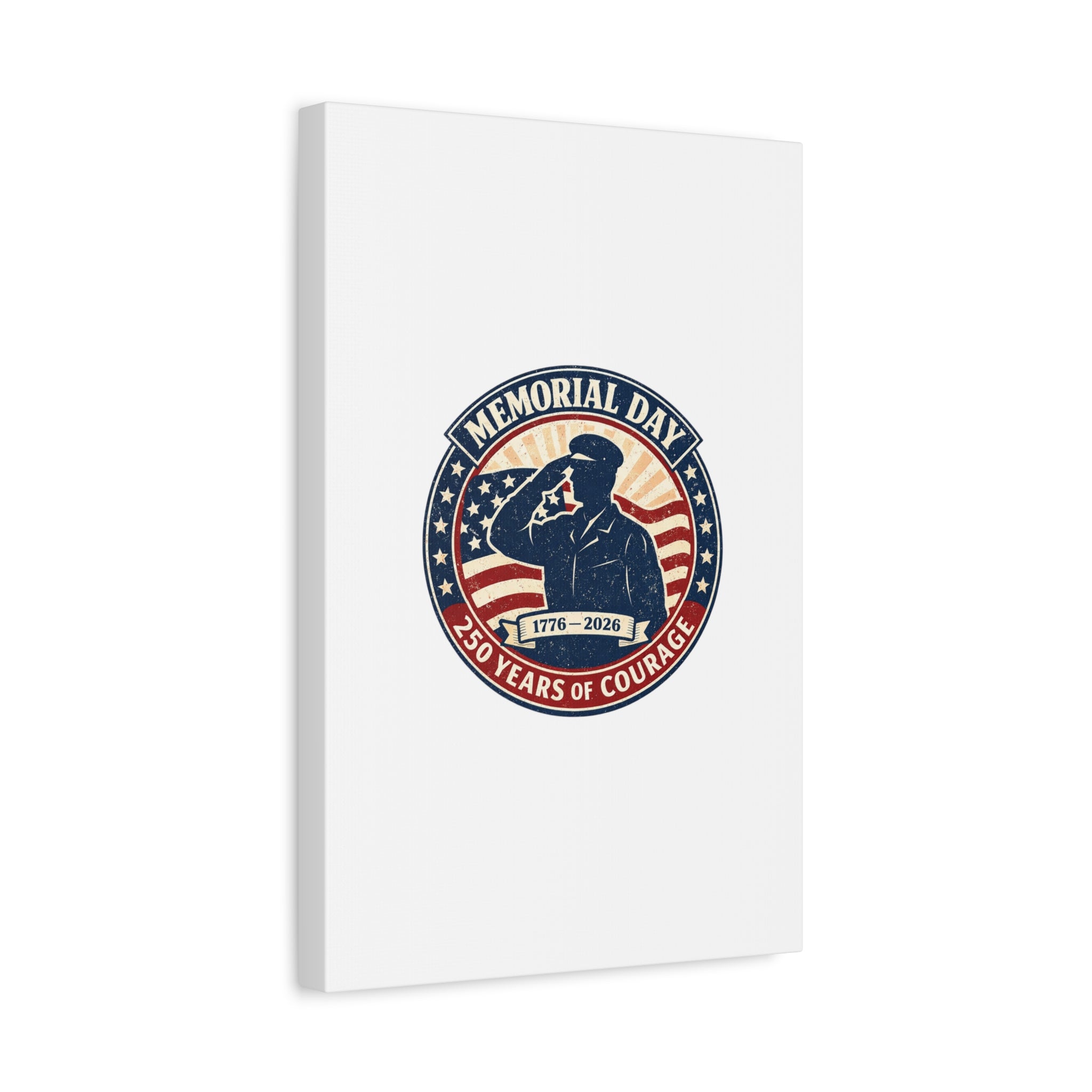 Memorial Day USA 250 Canvas, 1776–2026 Vintage Distressed Patriotic Print
