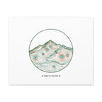 Topographic Contour Line Mountain Canvas, topographic map print | terrain poster
