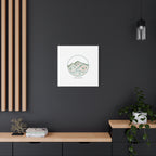 Topographic Contour Line Mountain Canvas, topographic map print | terrain poster
