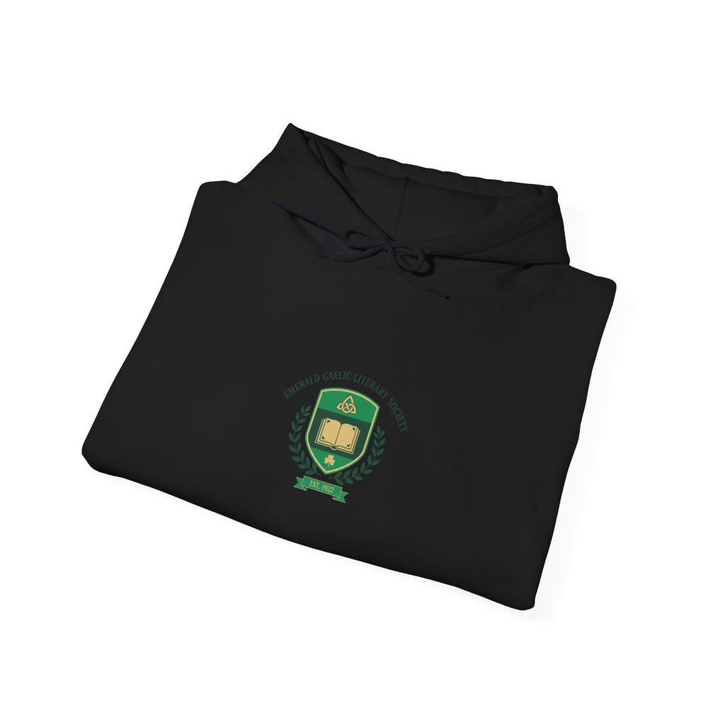 Celtic Crest Gaelic Library Hoodie | Irish Heritage Logo, Celtic Knot
