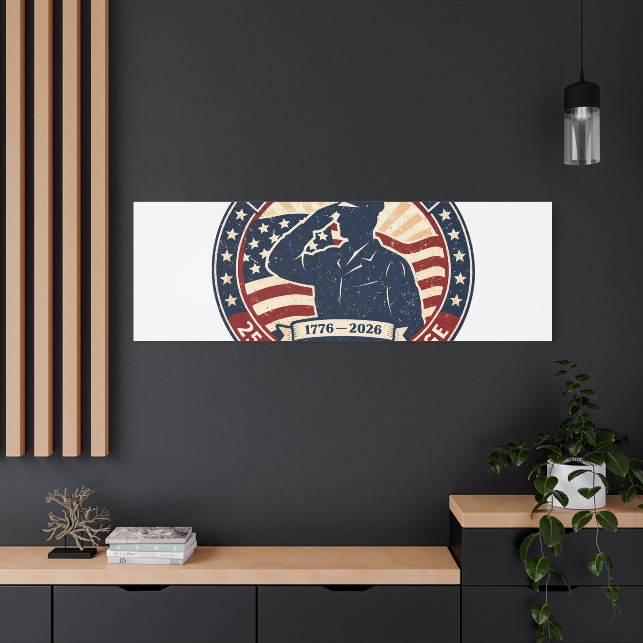 Memorial Day USA 250 Canvas, 1776–2026 Vintage Distressed Patriotic Print
