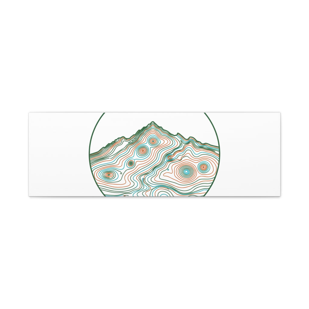 Topographic Contour Line Mountain Canvas, topographic map print | terrain poster