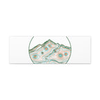 Topographic Contour Line Mountain Canvas, topographic map print | terrain poster