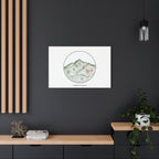 Topographic Contour Line Mountain Canvas, topographic map print | terrain poster