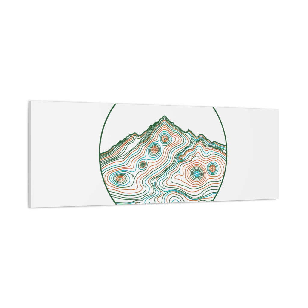 Topographic Contour Line Mountain Canvas, topographic map print | terrain poster