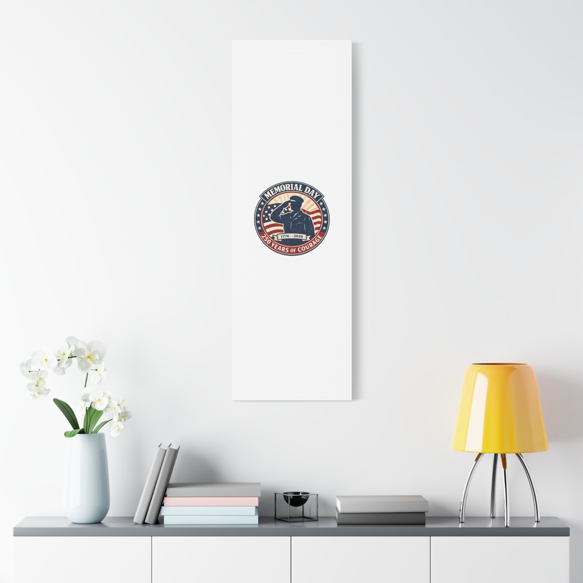 Memorial Day USA 250 Canvas, 1776–2026 Vintage Distressed Patriotic Print