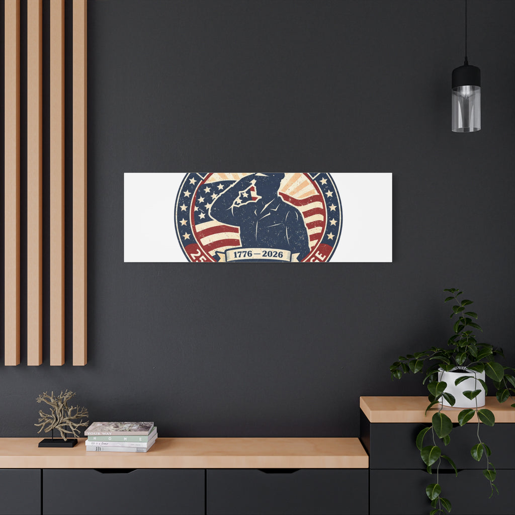 Memorial Day USA 250 Canvas, 1776–2026 Vintage Distressed Patriotic Print