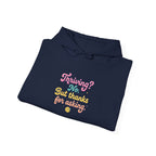 Anxious But Functioning Hoodie | mental health humor, retro wavy text