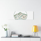 Topographic Contour Line Mountain Canvas, topographic map print | terrain poster