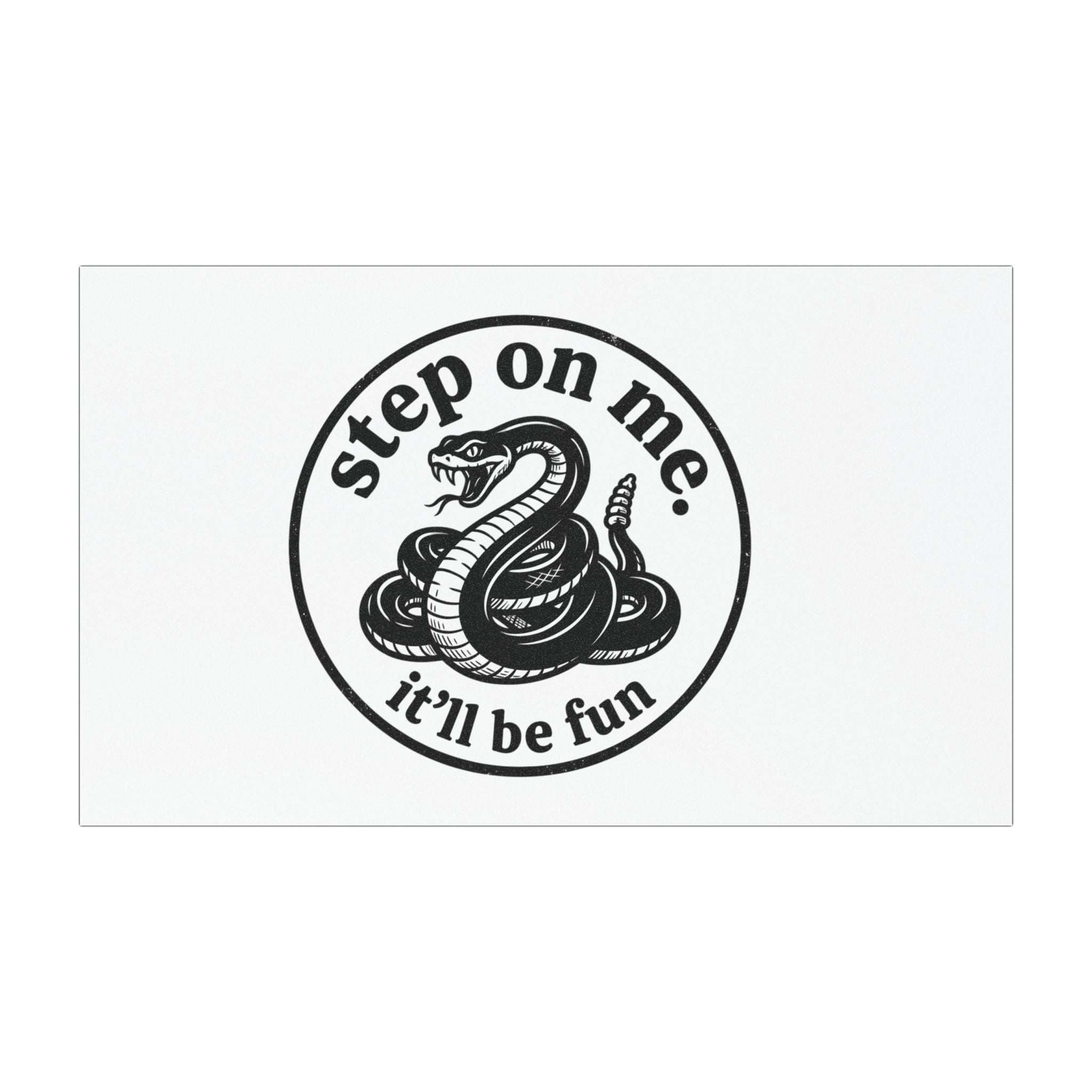 Car Magnet — "Step on Me, It'll Be Fun" Coiled Snake Decal
