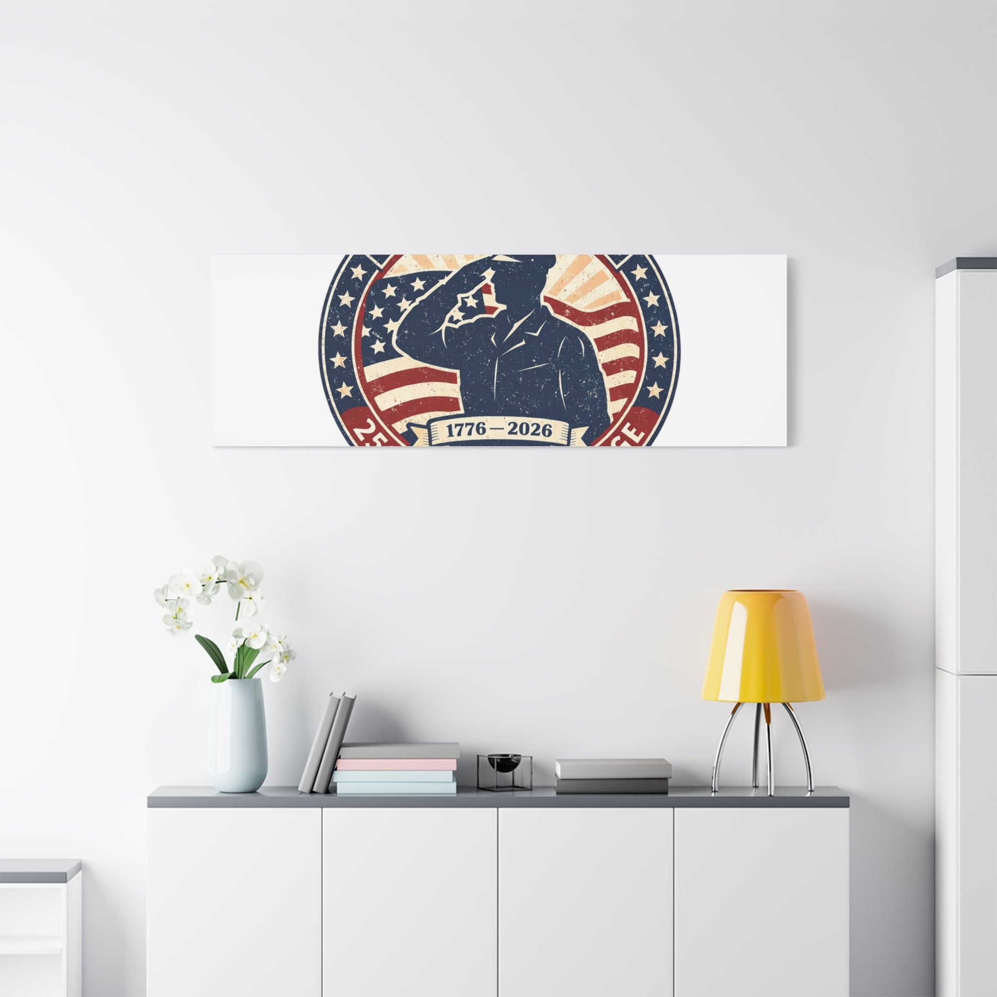Memorial Day USA 250 Canvas, 1776–2026 Vintage Distressed Patriotic Print