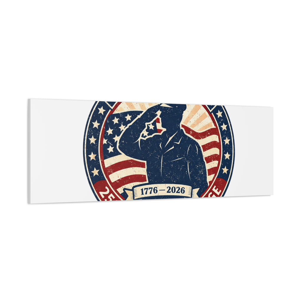Memorial Day USA 250 Canvas, 1776–2026 Vintage Distressed Patriotic Print