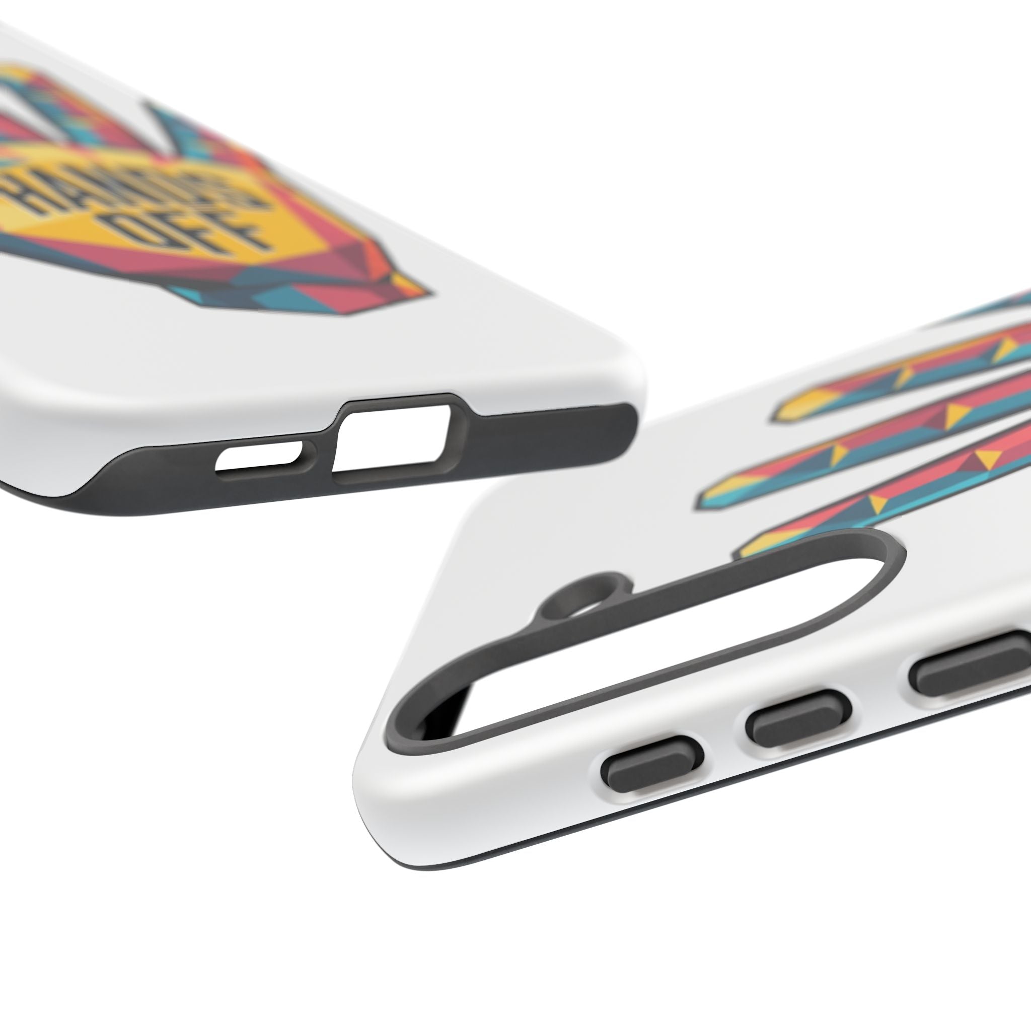Hands Off Phone Case — Bold Geometric Palm Graphic