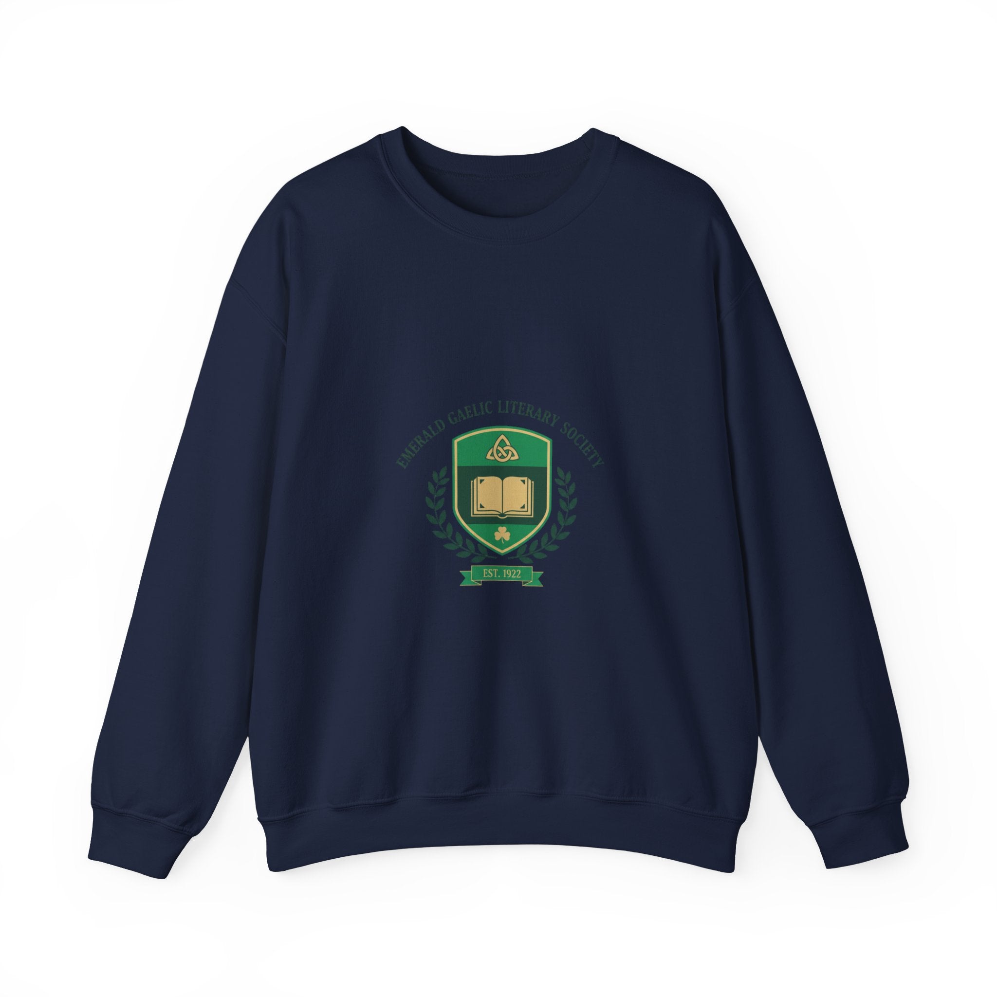 Celtic Crest Gaelic Library Sweatshirt | Irish Heritage Logo, Knotwork