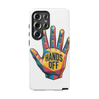 Hands Off Phone Case — Bold Geometric Palm Graphic