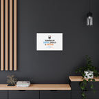 Running on Coffee, Emails & Cortisol Canvas | stress meme, burnout decor