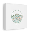 Topographic Contour Line Mountain Canvas, topographic map print | terrain poster