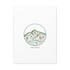 Topographic Contour Line Mountain Canvas, topographic map print | terrain poster