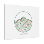 Topographic Contour Line Mountain Canvas, topographic map print | terrain poster