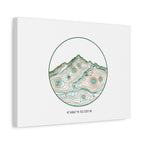 Topographic Contour Line Mountain Canvas, topographic map print | terrain poster