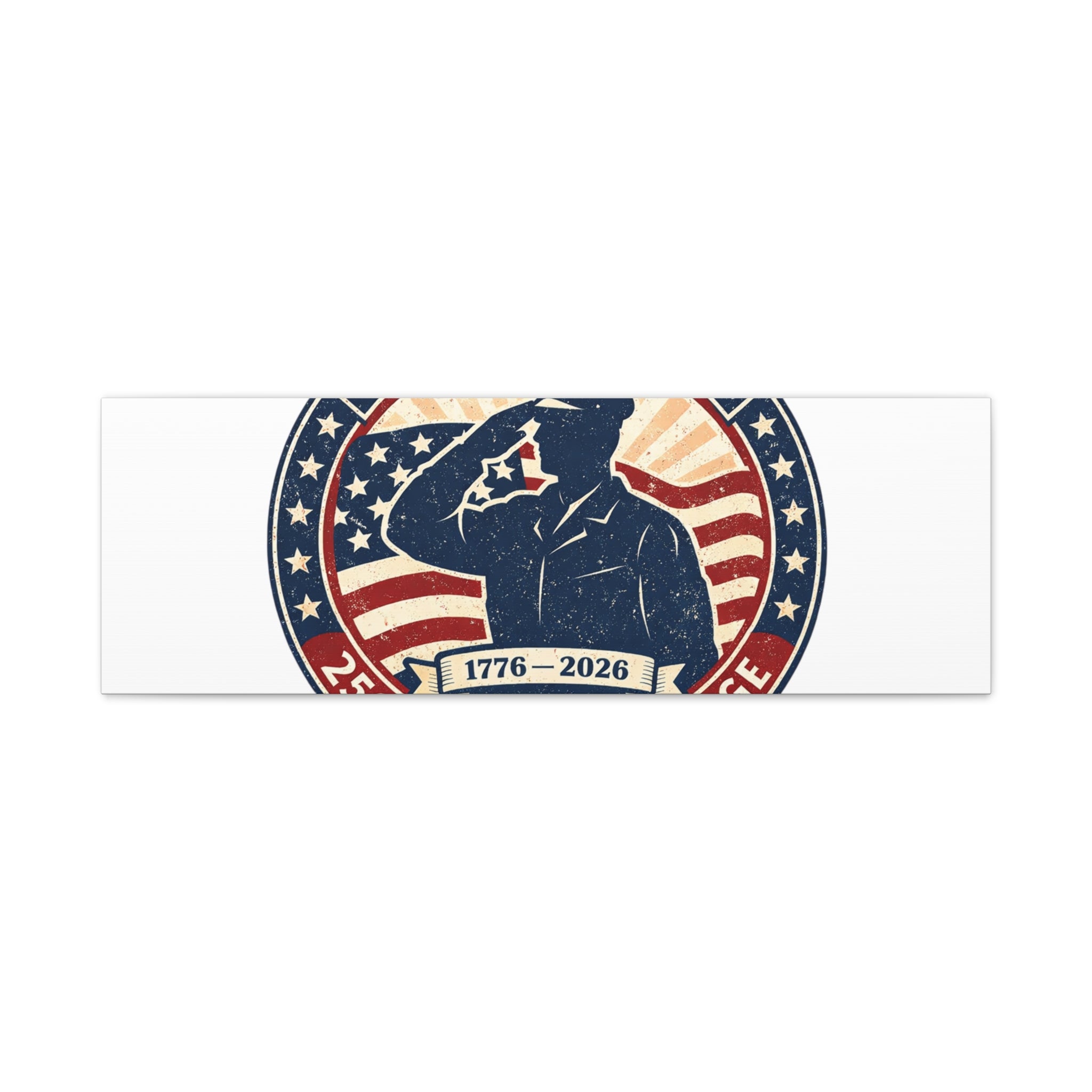 Memorial Day USA 250 Canvas, 1776–2026 Vintage Distressed Patriotic Print