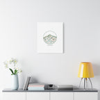 Topographic Contour Line Mountain Canvas, topographic map print | terrain poster