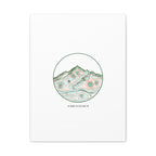 Topographic Contour Line Mountain Canvas, topographic map print | terrain poster