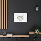 Topographic Contour Line Mountain Canvas, topographic map print | terrain poster