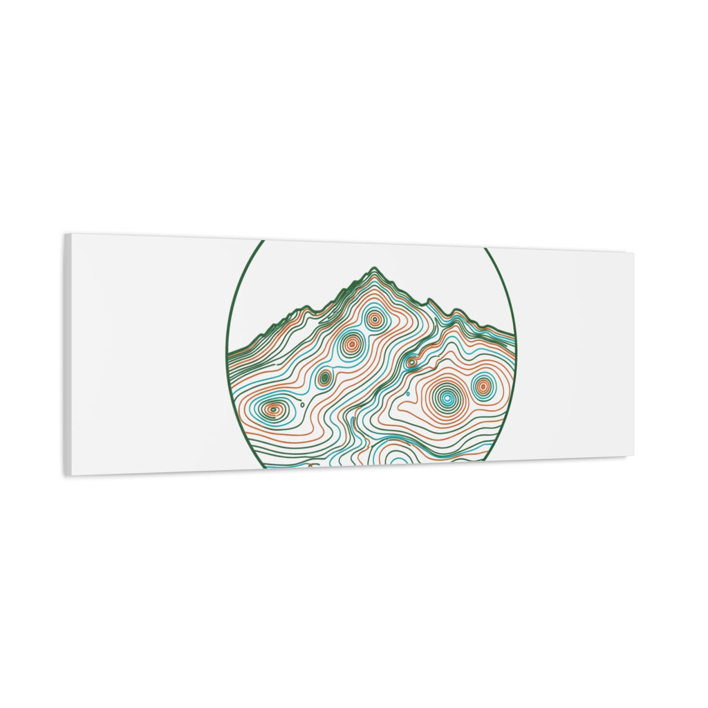Topographic Contour Line Mountain Canvas, topographic map print | terrain poster