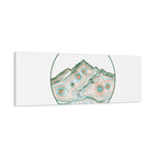 Topographic Contour Line Mountain Canvas, topographic map print | terrain poster