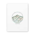 Topographic Contour Line Mountain Canvas, topographic map print | terrain poster