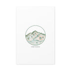 Topographic Contour Line Mountain Canvas, topographic map print | terrain poster