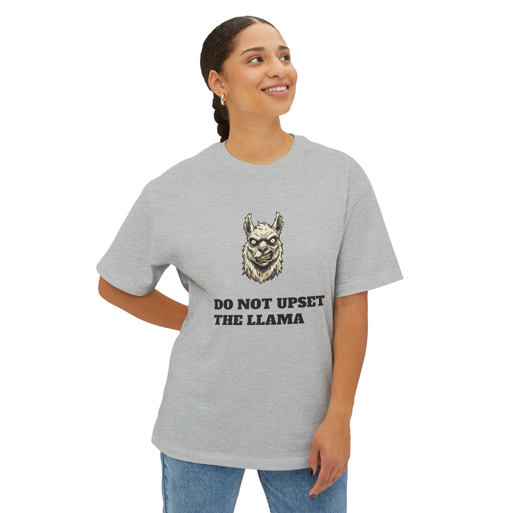Do Not Upset the Llama Tee — Funny Llama Graphic Boxy T‑Shirt