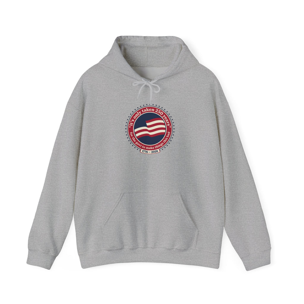 USA 250 Vintage Distressed Seal Hoodie | 1776–2026 Memorial Day Americana