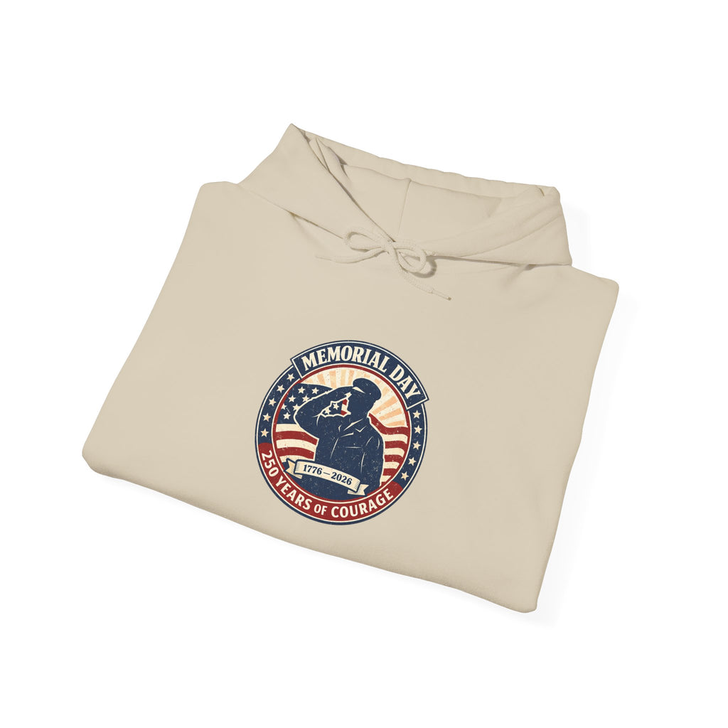 USA 250 Memorial Day Hoodie | 1776–2026 Vintage Distressed Patriotic