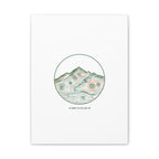 Topographic Contour Line Mountain Canvas, topographic map print | terrain poster