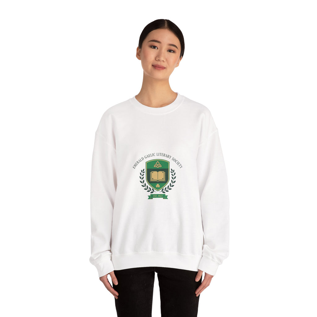 Celtic Crest Gaelic Library Sweatshirt | Irish Heritage Logo, Knotwork