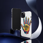 Hands Off Phone Case — Bold Geometric Palm Graphic