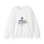 Running on Coffee, Emails & Cortisol Sweatshirt | cortisol shirt, stress meme