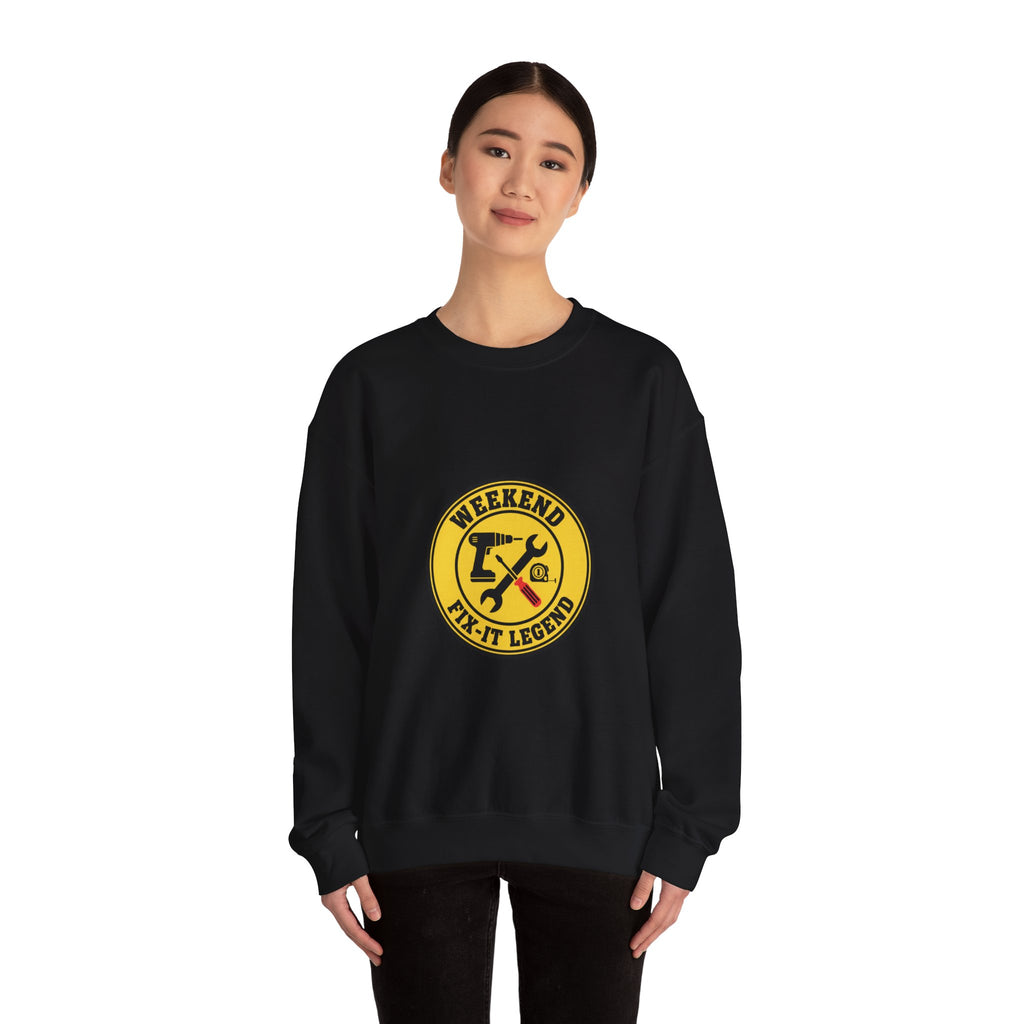 Weekend Fix-It Legend Crewneck Sweatshirt | DIY shirt, workshop tools