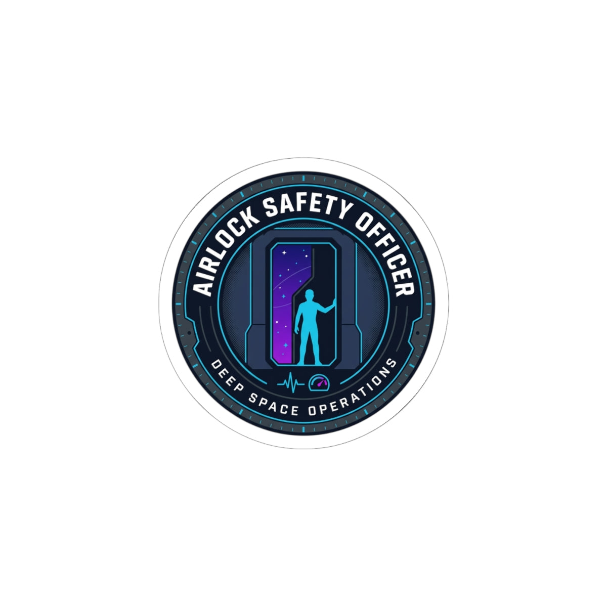 Airlock Safety Officer Kiss-Cut Stickers | mission patch, hard sci-fi