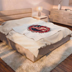 USA 250 Commemorative Velveteen Plush Blanket | 1776–2026, vintage distressed Americana