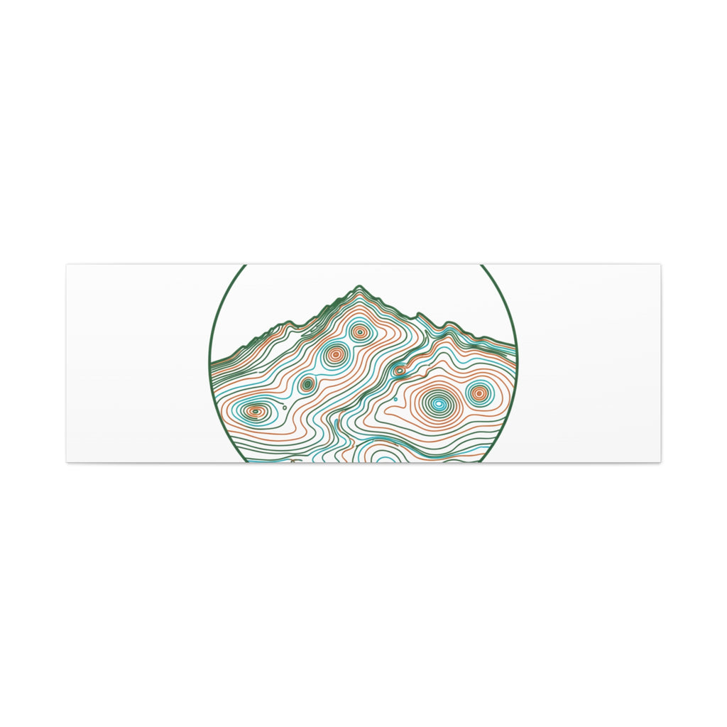 Topographic Contour Line Mountain Canvas, topographic map print | terrain poster