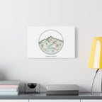 Topographic Contour Line Mountain Canvas, topographic map print | terrain poster