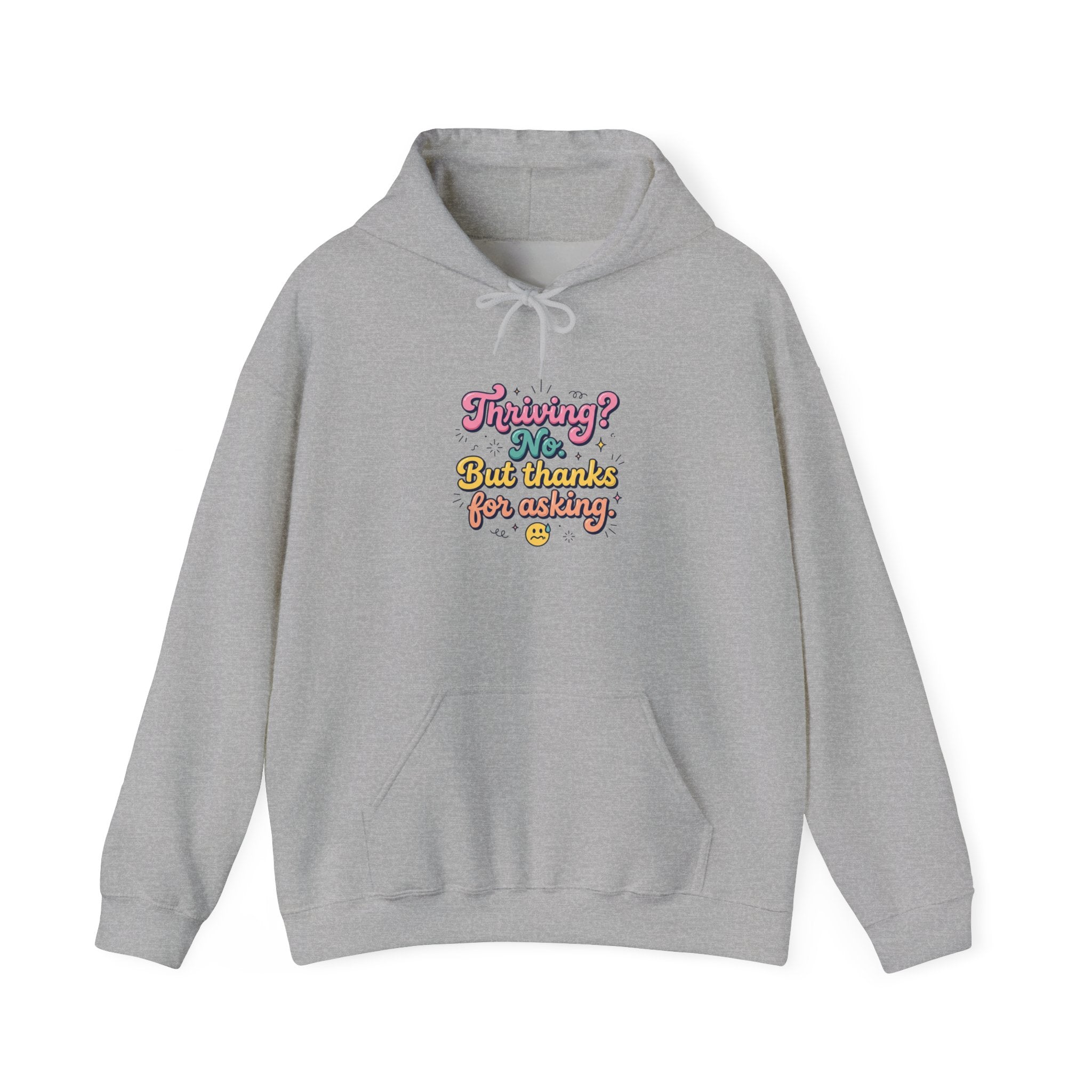 Anxious But Functioning Hoodie | mental health humor, retro wavy text