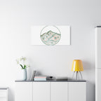 Topographic Contour Line Mountain Canvas, topographic map print | terrain poster