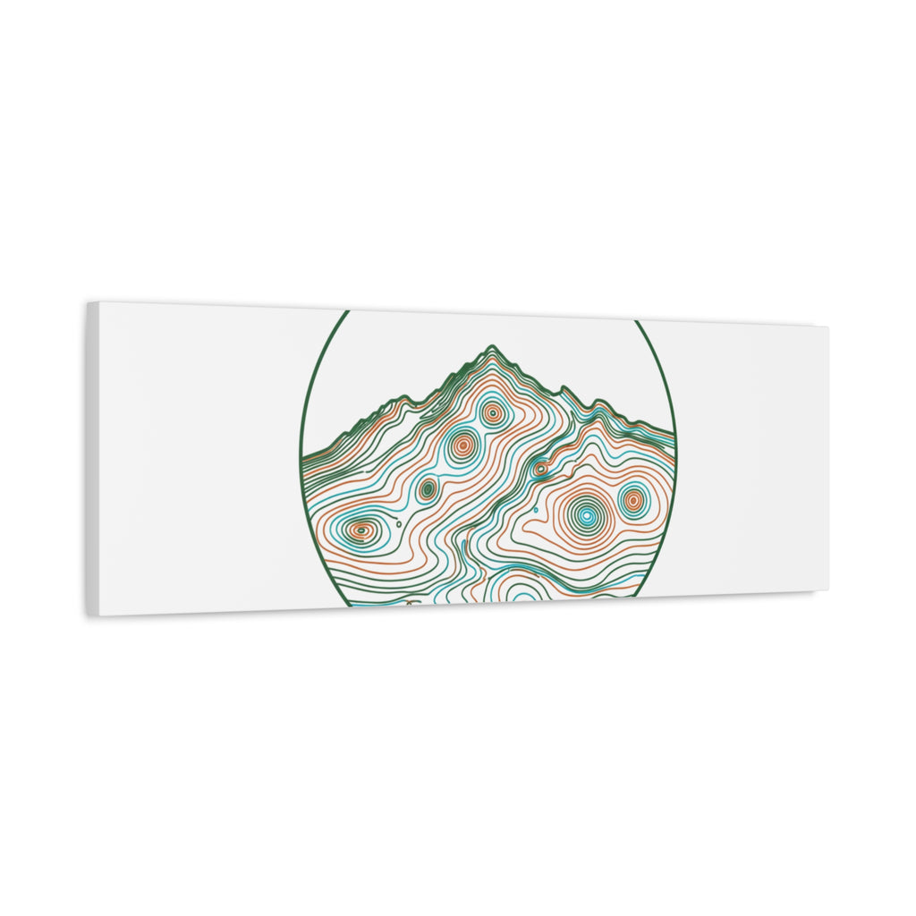 Topographic Contour Line Mountain Canvas, topographic map print | terrain poster