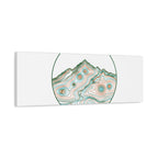 Topographic Contour Line Mountain Canvas, topographic map print | terrain poster