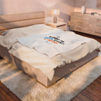 Running on Coffee, Emails & Cortisol Velveteen Blanket | Stress Meme, Burnout Humor