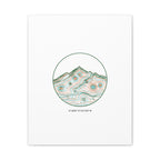 Topographic Contour Line Mountain Canvas, topographic map print | terrain poster